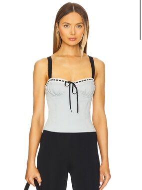 With Jean Ryder Top in Blue